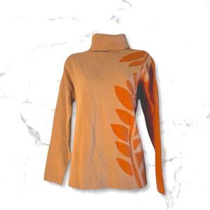 Wynne Collection Soft Knit Abstracted Jacquard Sweater Size M (GAB1-1024)
